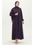 Fermuarlı Double Mevlana Ferace 2029-04 Mor 2