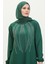 Taş Baskılı Abiye Tunik Pantolon Ikili Takım 0410-01 Zümrüt Yeşili 4
