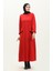 Iki Iplik Cepli Elbise 0274-03 Bordo 2