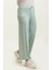 Dökümlü Beli Lastikli Mevsimlik Pantolon 8702-01 Mint Yeşili 1