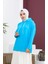 Kapüşonlu Sweatshirt 23002-02 Turkuaz 4