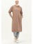 Kapüşonlu Spor Tunik 3007-24 Sütlü Kahve 1