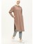 Kapüşonlu Spor Tunik 3007-24 Sütlü Kahve 2