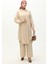Aerobin Kumaş Tunik Pantolon Ikili Takım 0244-04 Bej 2