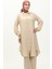 Aerobin Kumaş Tunik Pantolon Ikili Takım 0244-04 Bej 3