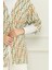 Desenli Viskon Kimono 83006C-01 Haki Ekru 4