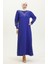 Taş Baskılı Elbise 0406-05 Saks 1