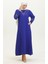 Taş Baskılı Elbise 0406-05 Saks 2