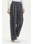 Beli Lastikli Ekose Desen Kot Pantolon 2734-02 Lacivert 3
