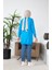 Iki Iplik Yırtmaç Detaylı Sweatshirt 9103-01 Mavi 5