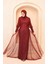 Payetli Abiye Elbise 5346-18 Bordo 1