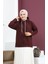 Kapüşonlu Sweatshirt 23002-04 Koyu Vişne 4