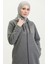 Kapüşonlu Sweatshirt 24003-03 Gri 3