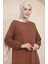 Kolu Lastikli Tunik Pantolon Ikili Takım 1005-05 Kahverengi 4