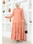 Eteği Katlı Jessica Krep Ferace 0031-03 Pudra 4