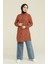 Ekose Viskon Emprime Tunik 6561-04 Kiremit 1