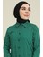 Ekose Viskon Emprime Tunik 6561-03 Zümrüt Yeşili 4