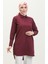 Düğmeli Tunik 4820-07 Mürdüm 1