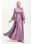 Kuplu Saten Abiye Elbise 52895-04 Gül Kurusu 3