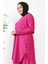 Büyük Beden Taşlı Tunik Pantolon Ikili Takım 2658-05 Fuşya 4