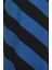 Geometrik Desenli Kuşaklı Viskon Elbise 0460-05 Siyah Mavi 4