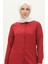 Düğmeli Tunik 6111-06 Bordo 2