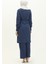 Kuşaklı Tunik Pantolon Ikili Takım 0690-11 Indigo 5