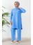 Büyük Beden Tunik Pantolon Ikili Takım 2691-08 Mavi 1