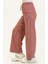 Çizgili Bol Paça Pantolon 8588-03 Gül Kurusu 1