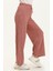 Çizgili Bol Paça Pantolon 8588-03 Gül Kurusu 2