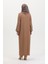 Asimetrik Kesim Fermuarlı Tunik 1047-03 Vizon 5
