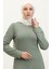 Fermuarlı Elbise 2149-01 Çağla Yeşili 4