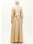 Kuplu Saten Abiye Elbise 6080-09 Gold 5