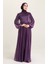 Simli Abiye Elbise 5541-12 Mor 1