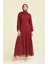 Büzgülü Abiye Elbise 5712-04 Bordo 1