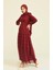 Büzgülü Abiye Elbise 5712-04 Bordo 2