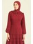 Büzgülü Abiye Elbise 5712-04 Bordo 3