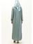 Robalı Fermuarlı Ferace 0702-09 Mint Yeşili 5