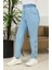 Paçası Düğmeli Düz Kot Pantolon 30131-01 Buz Mavisi 2