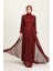 Payetli Abiye Elbise 5408-06 Bordo 1