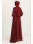 Payetli Abiye Elbise 5408-06 Bordo 3