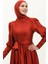 Kuplu Saten Abiye Elbise 6080-05 Bordo 3