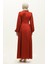 Yandan Bağlamalı Abiye Elbise 6156-08 Bordo 5