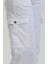 Kargo Cep Kot Pantolon 3030-02 Beyaz 4