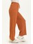 Çizgili Bol Paça Pantolon 8588-01 Hardal 2
