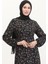 Belden Oturtmalı Viskon Elbise 0524-03 Siyah 3