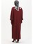 Kolu Büzgülü Elbise 1053-05 Bordo 5