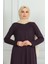 Yırtmaçlı Uzun Tunik 9141-08 Mor 3