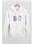 Renkli Kelebek Baskılı Unisex %100 Pamuk Kapüşonlu Sweatshirt Hoodie 1
