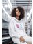 Renkli Kelebek Baskılı Unisex %100 Pamuk Kapüşonlu Sweatshirt Hoodie 2